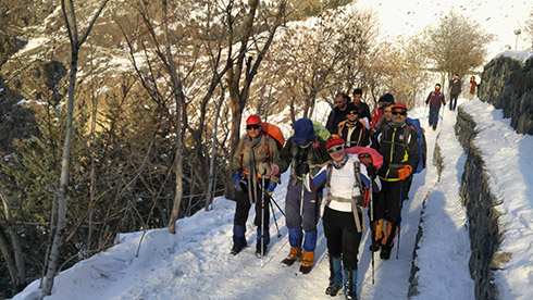 گروه کوهنوردی پرسون - بازگشت از قله - مسیر پاکوب